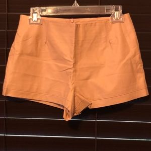 Faux Leather Blush Pink Shorts
